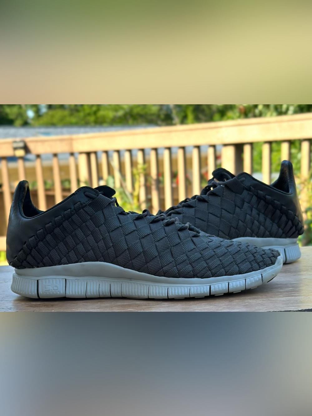 Nike Free Inneva Woven SP Black Gray Men’s Running Shoes US 10 598384-040